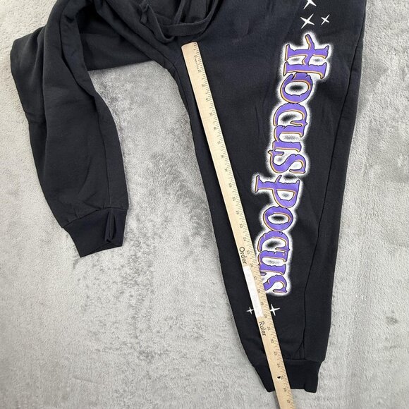 Disney Hocus Pocus Pants Womens Large Black Joggers Sweatpants Halloween 29x26 - Picture 5 of 16